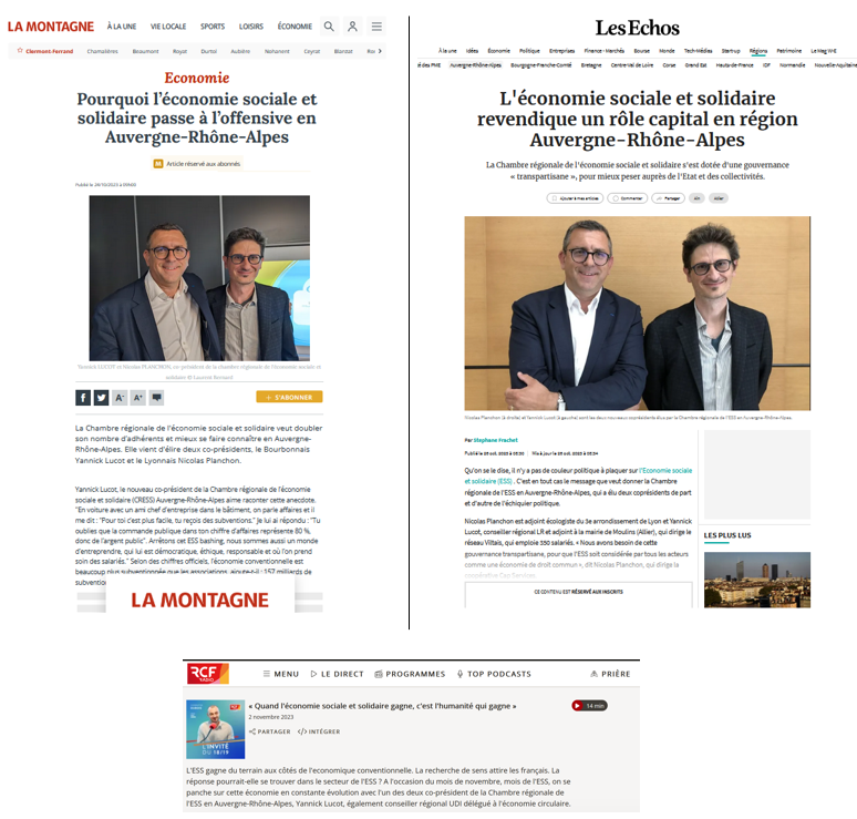 Revue de presse de la CRESS AuRA