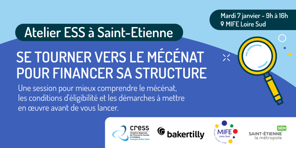 Atelier ESS à Saint-Etienne : Se tourner vers le mécénat pour financer ma structure