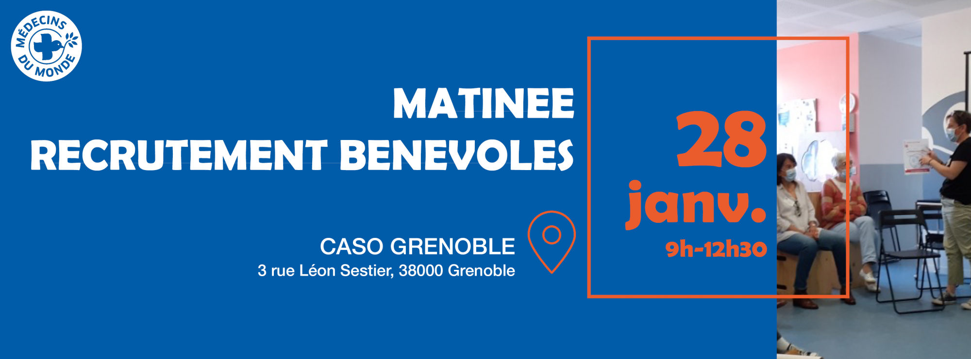 Médecins du Monde Grenoble : Jeudi 28 janvier, réunion d&rsquo;information et de recrutement bénévoles
