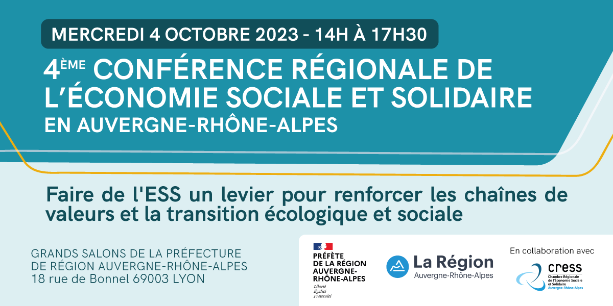 4ème Conférence régionale de l’ESS en Auvergne-Rhône-Alpes 4ème Conférence régionale de l’ESS en Auvergne-Rhône-Alpes