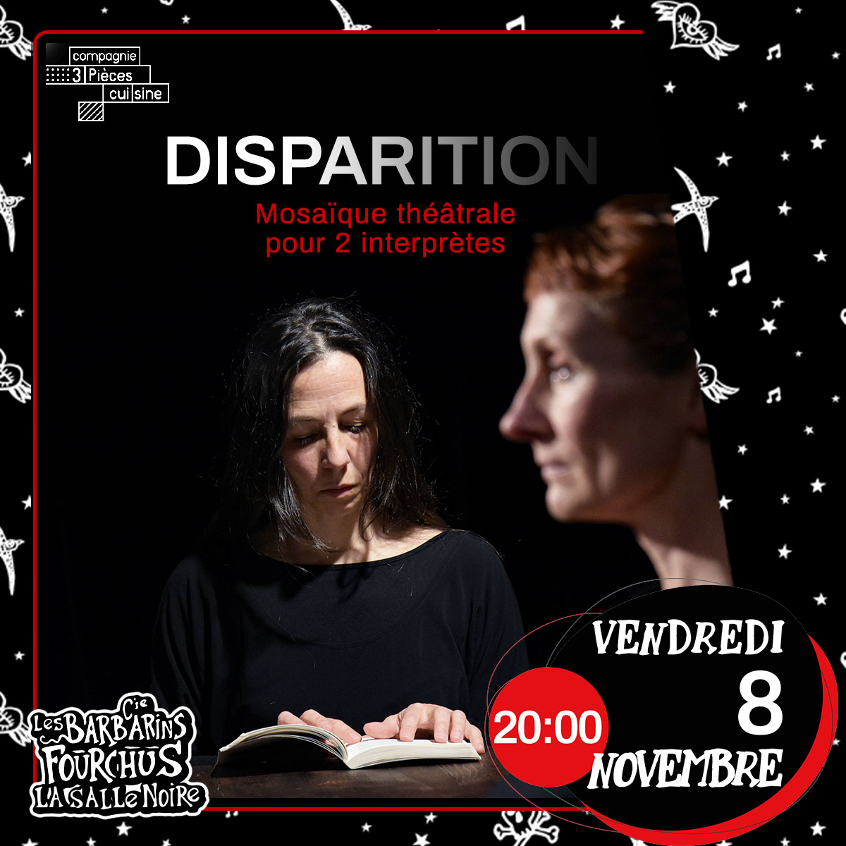 THÉÂTRE : DISPARITION de la Cie 3 PIÈCES-CUISINE THÉÂTRE : DISPARITION de la Cie 3 PIÈCES-CUISINE