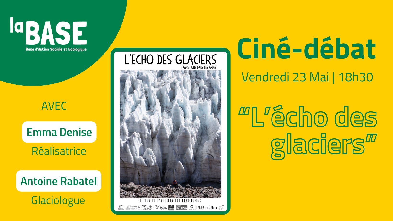 📽️🧊 Projection débat « L&rsquo;écho des glaciers – Transitions dans les Andes »