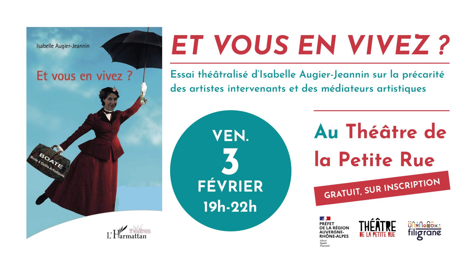 Essai théâtralisé « Et vous en vivez ? »