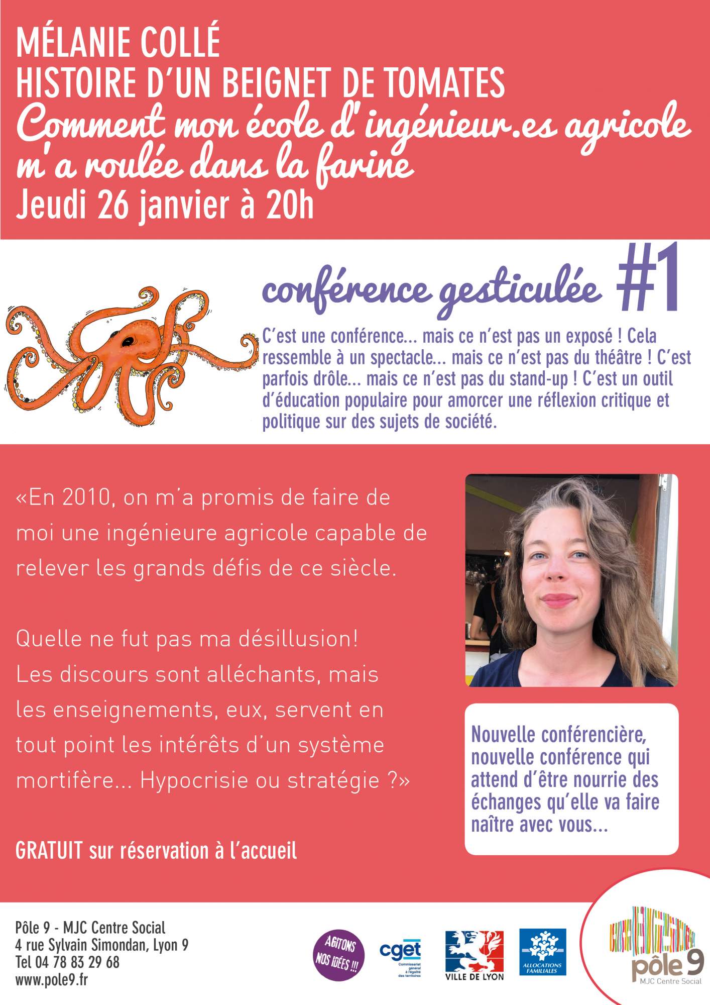 Conférence gesticulée Mélanie Collé – Histoire d’un beignet de tomates Conférence gesticulée Mélanie Collé – Histoire d’un beignet de tomates