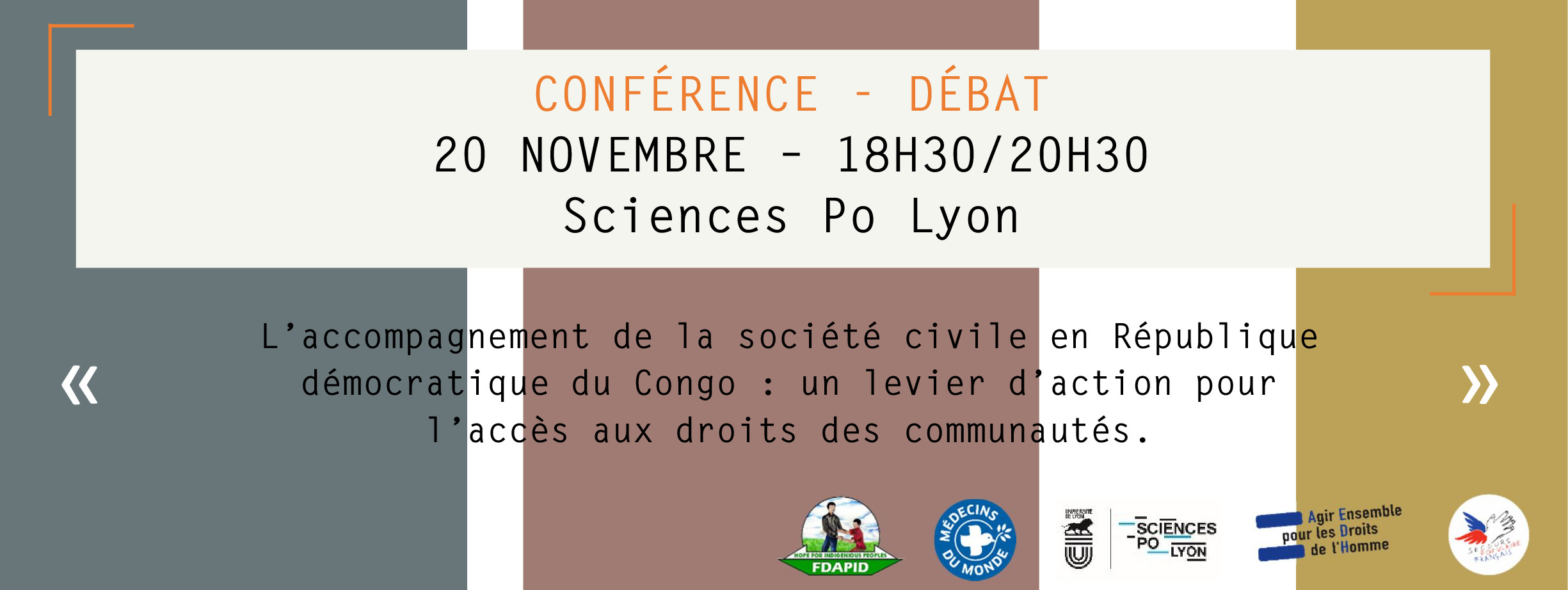 Conférence-débat « L’accompagnement de la société civile de la République démocratique du Congo : un levier d’action pour l’accès aux droits des communautés »