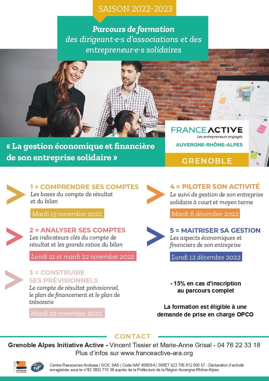 Parcours de Formation à la gestion économique et financière (proposée par GAIA)