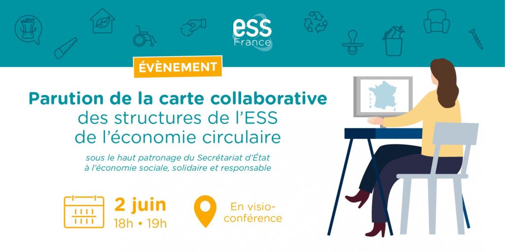 Parution de la carte collaborative des structures de l’ESS de l’économie circulaire