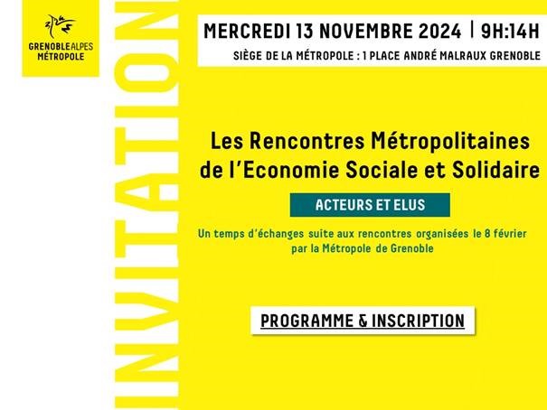 Les Rencontres Métropolitaines de l&rsquo;ESS – Grenoble Alpes Métropole