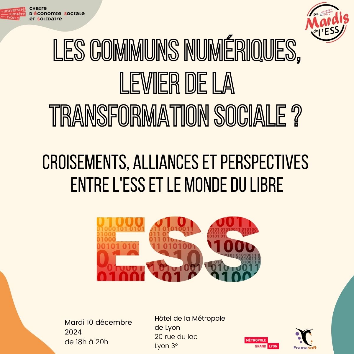 Les communs numériques, levier de la transformation sociale ? Croisements, alliances et perspectives entre l’ESS et le monde du libre Les communs numériques, levier de la transformation sociale ? Croisements, alliances et perspectives entre l’ESS et le monde du libre