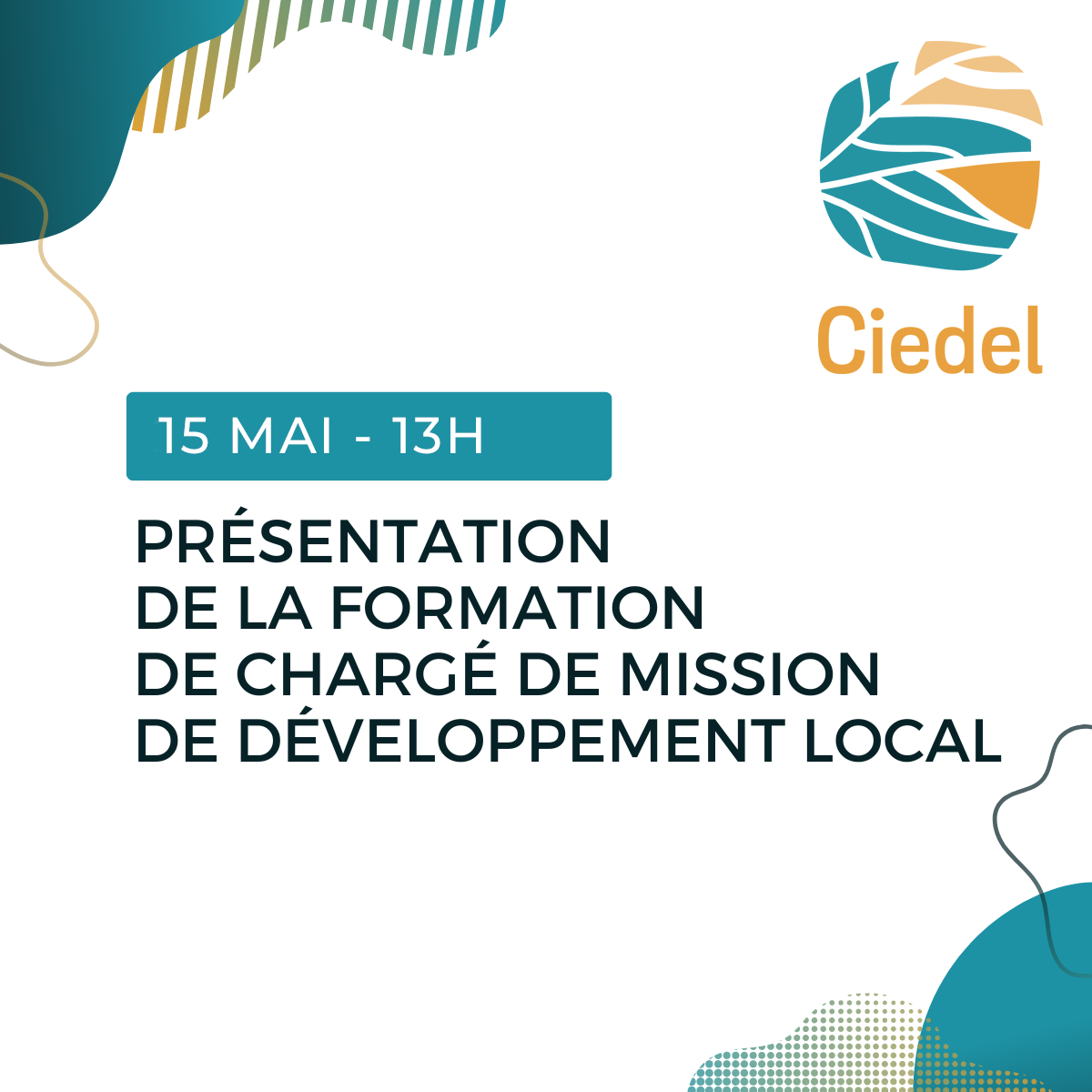Présentation formation Chargé de mission de développement local (Bac +5 – RNCP Niveau 7)