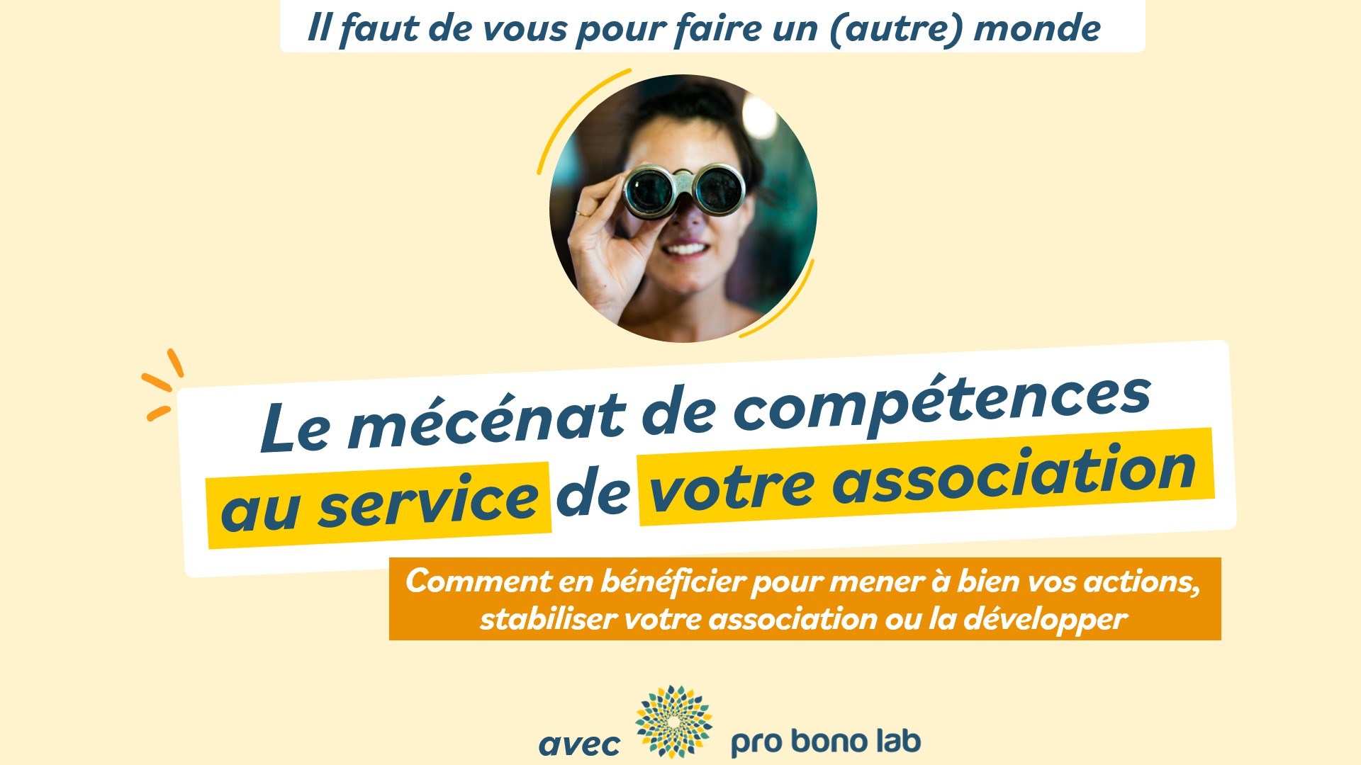 Webinaire info – le mécénat de compétences au service de votre association