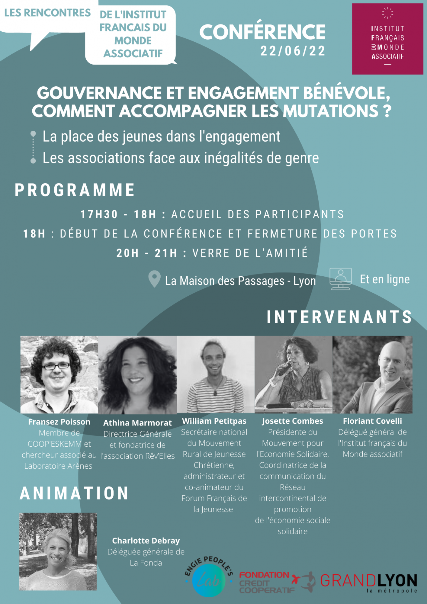 Conférence de l&rsquo;Institut français du Monde associatif : « Gouvernance et engagement bénévole, comment accompagner les mutations ? » – Lyon (69) ou en distanciel