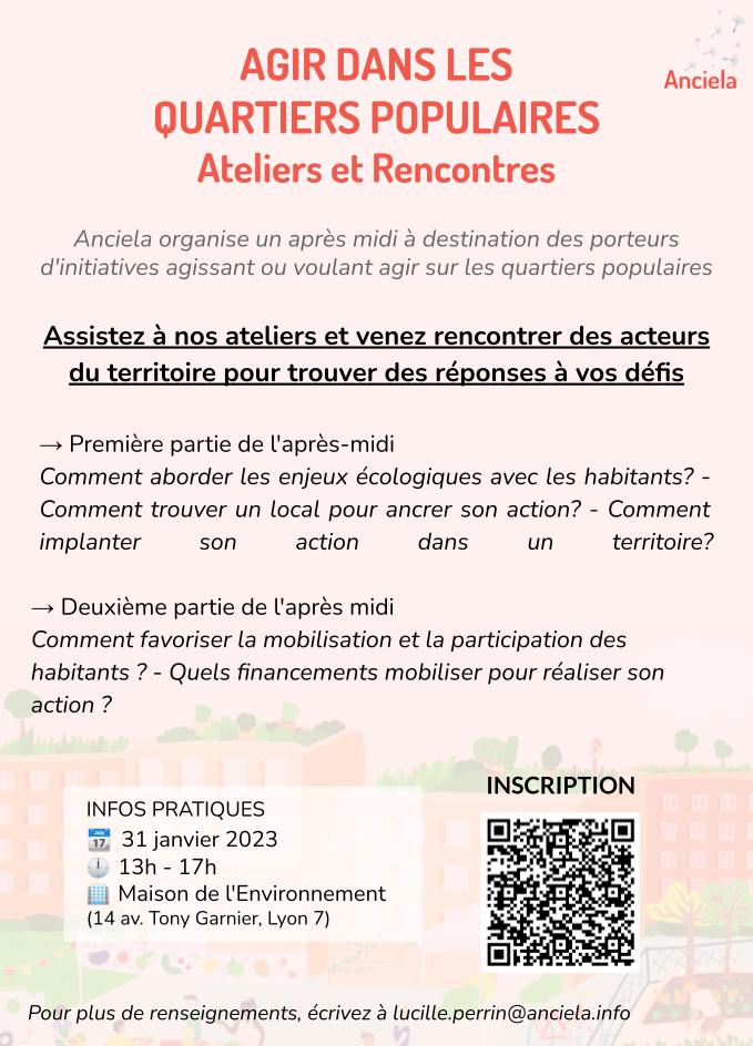 Après-midi de rencontre entre porteurs d&rsquo;initiative agissant sur les quartiers populaires