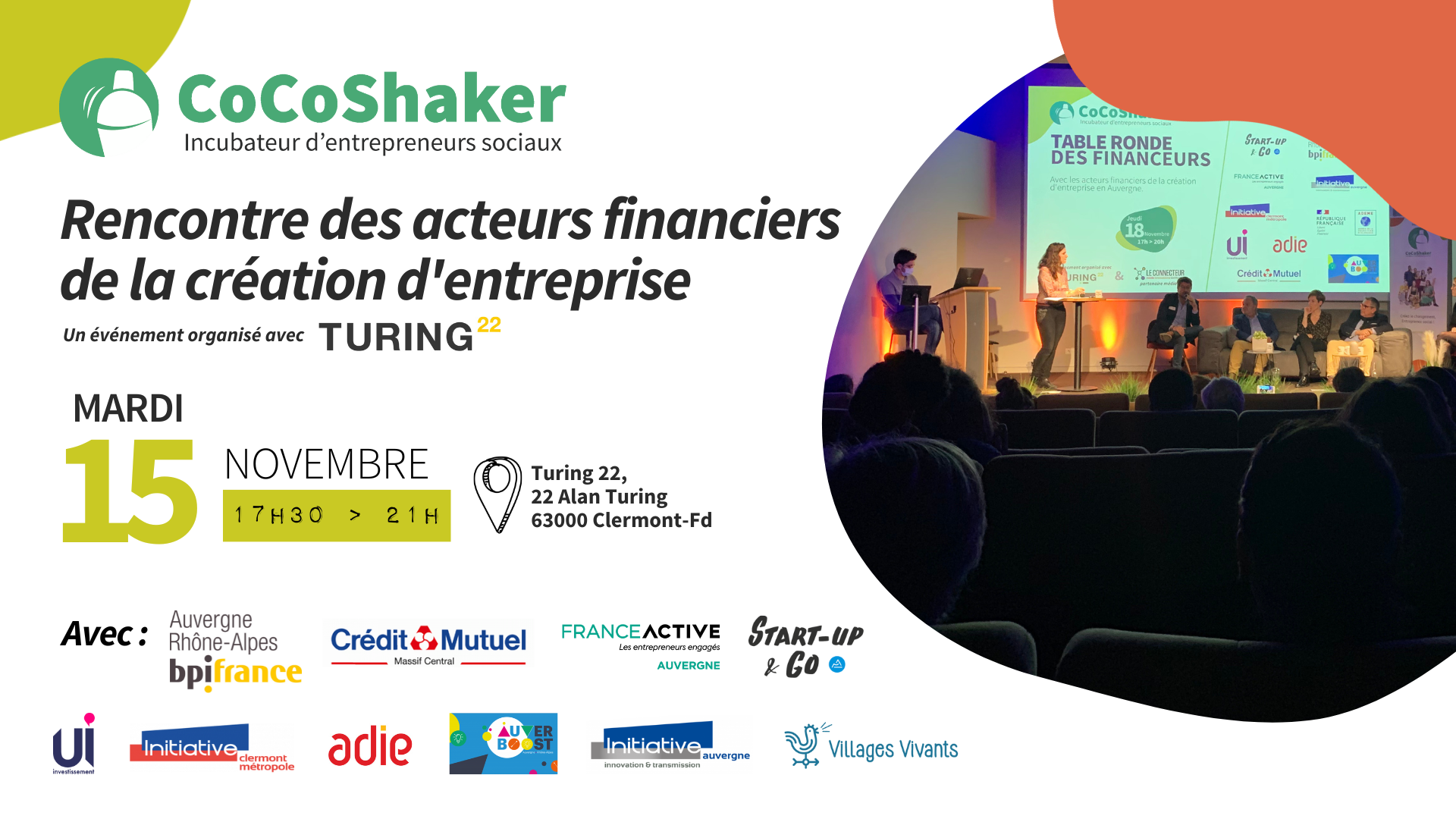 Rencontre des acteurs financiers de la création d&rsquo;entreprise – Clermont-Ferrand (63)