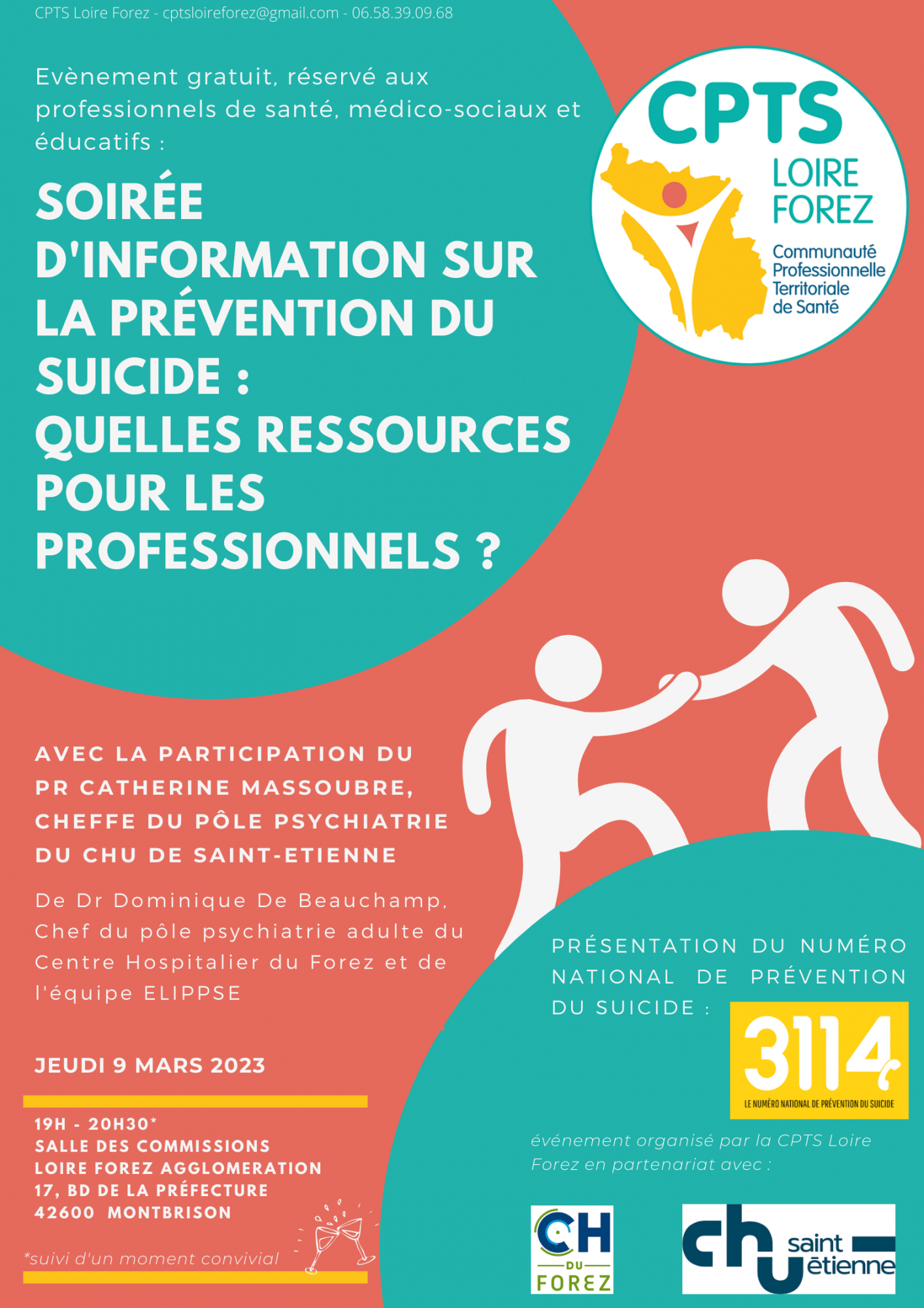 Soirée d&rsquo;information Prévention du suicide – réservée aux professionnels