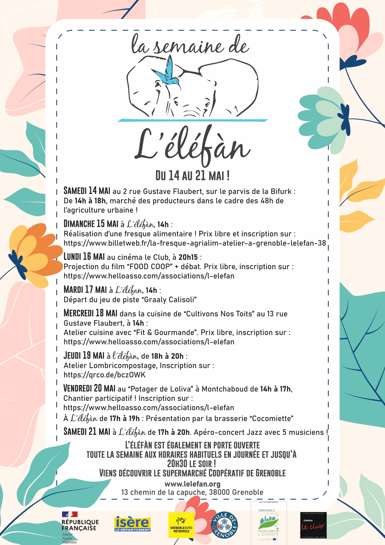 La semaine de L&rsquo;éléfàn du 14 au 21 mai !