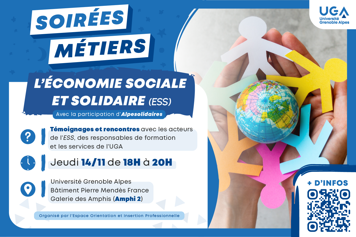 Soirée Métiers & Emplois de l&rsquo;ESS, spéciale étudiant.es