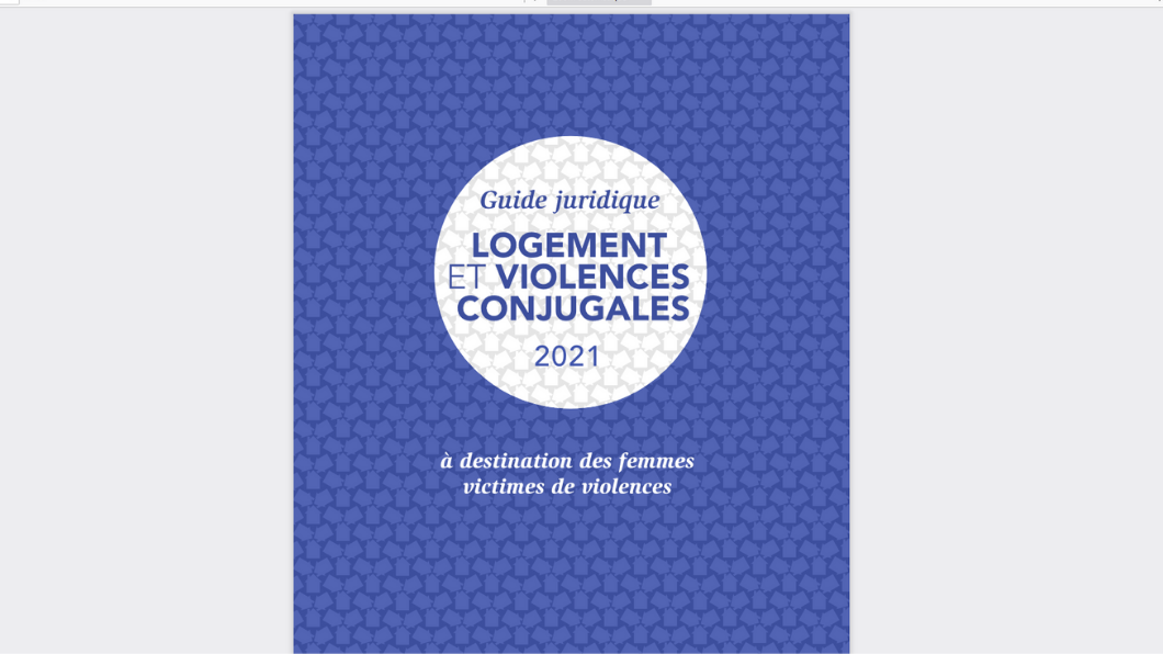 Logement ou relogement des femmes victimes de violences conjugales, un nouveau guide pratique voit le jour.