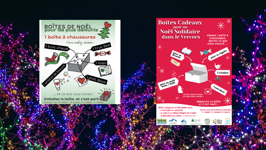 Noël 2021 en Isère, Les boîtes solidaires sont de retour !