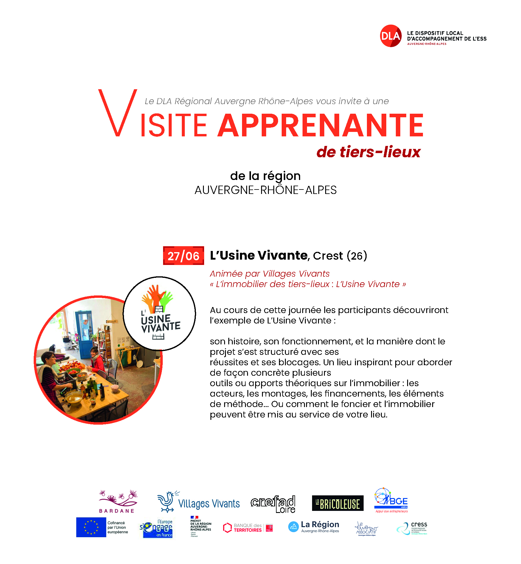 Visite apprenante de tiers lieux – Crest (26)