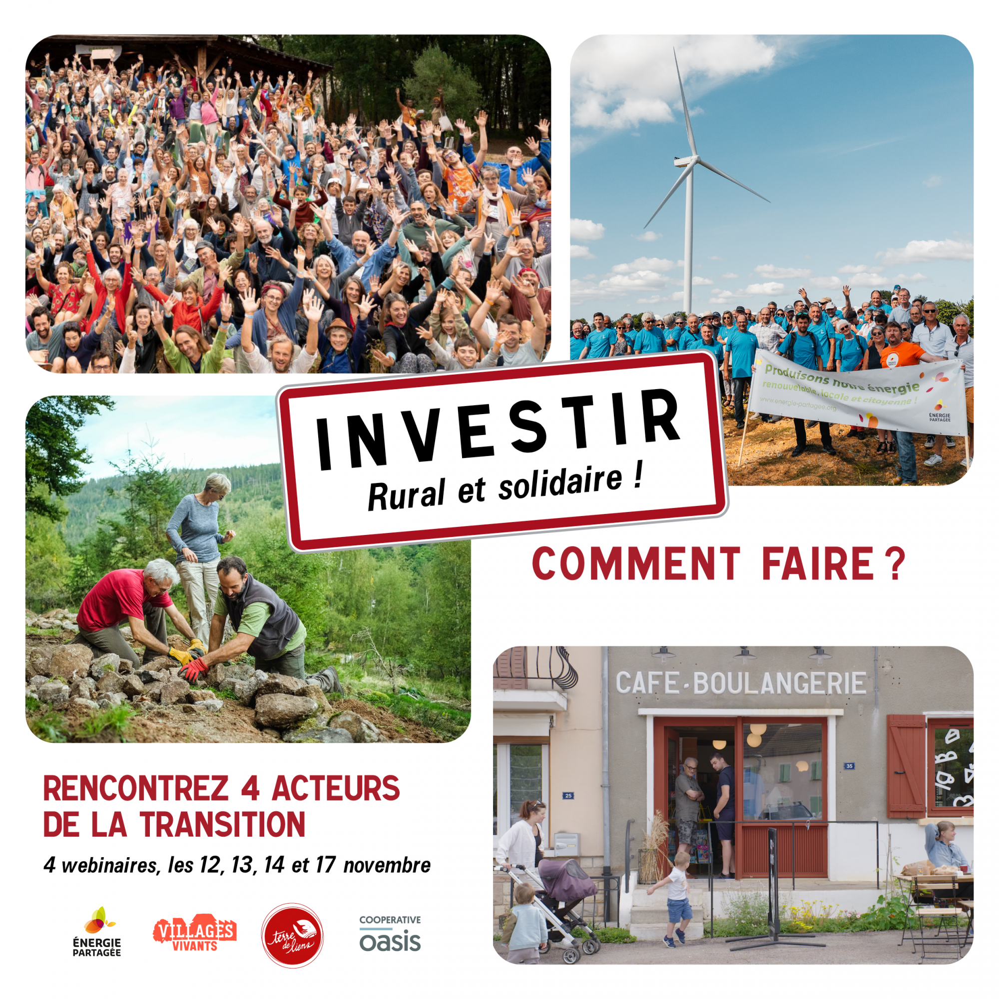 WEBINAIRES : INVESTIR RURAL ET SOLIDAIRE, COMMENT FAIRE ? À LA RENCONTRE DE 4 ACTEURS DE LA TRANSITION
