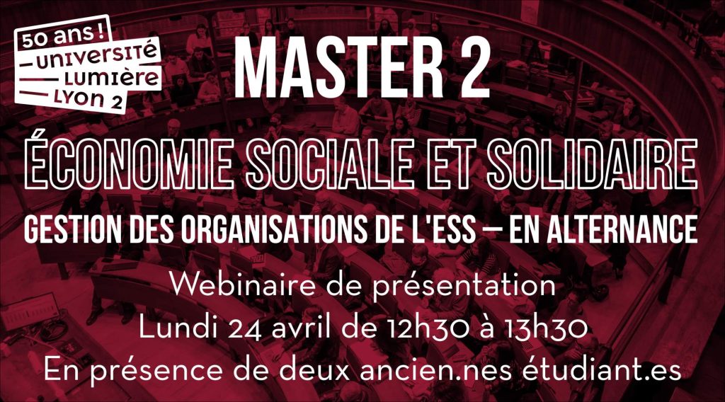 Webinaire de Présentation – Master 2 GOESS Lyon 2 -alternance