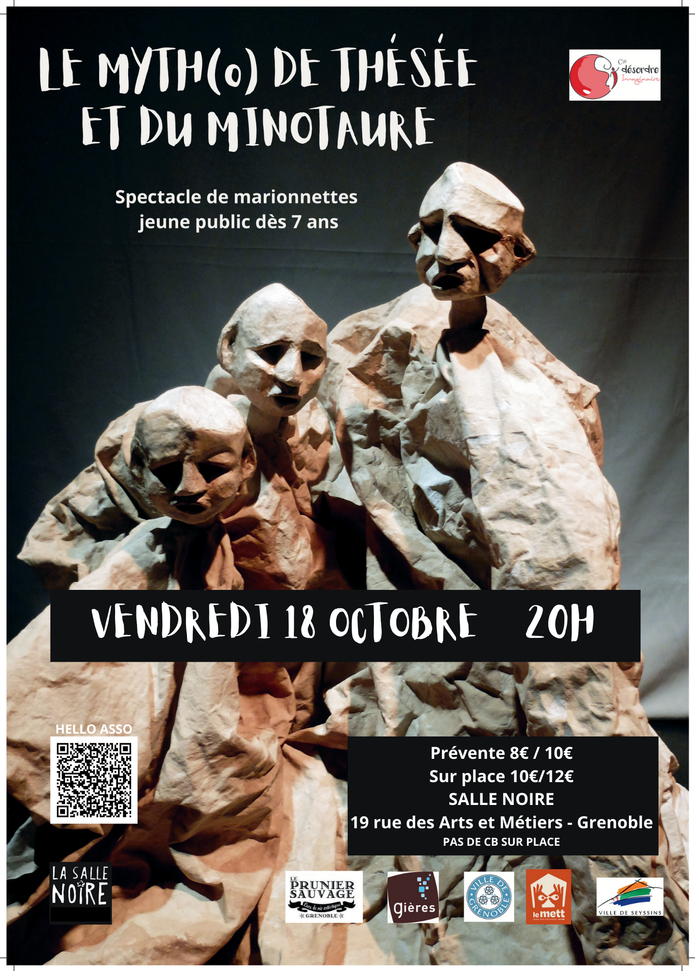 La Cie DÉSORDRE IMAGINAIRE vous invite au spectacle LE MYTH(o) DE THÉSÉE ET DU MINOTAURE