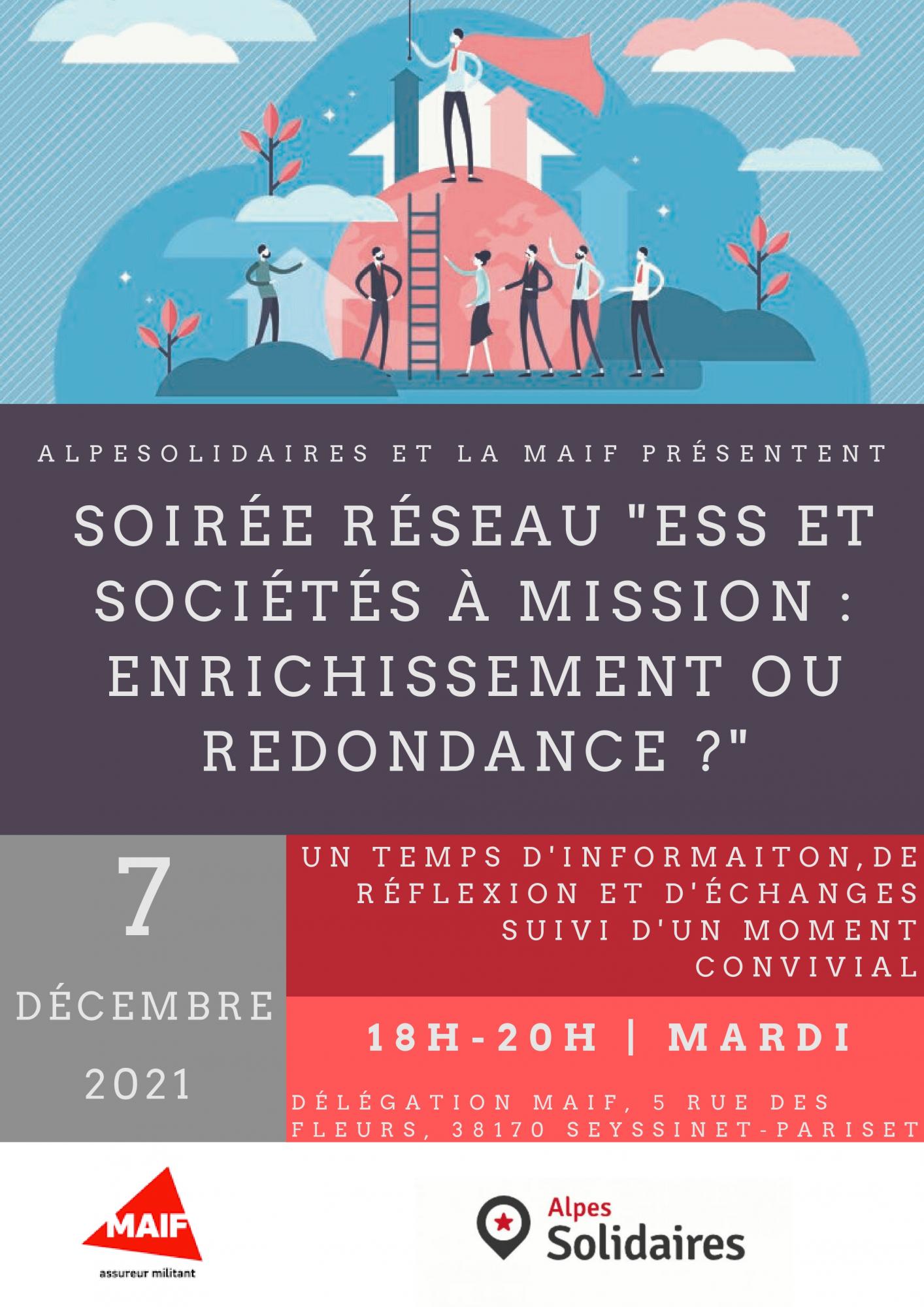 Soirée Réseau « ESS et sociétés à mission, enrichissement ou redondance ? » Soirée Réseau « ESS et sociétés à mission, enrichissement ou redondance ? »