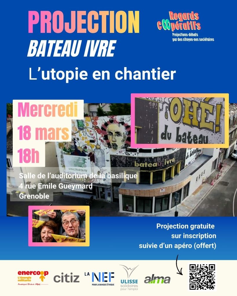Projection-débat : « Bateau Ivre, l&rsquo;utopie en chantier » le 18 mars à 18h