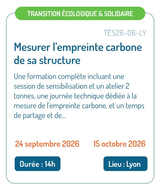 [🌱Formation] Mesurer l’empreinte carbone de sa structure