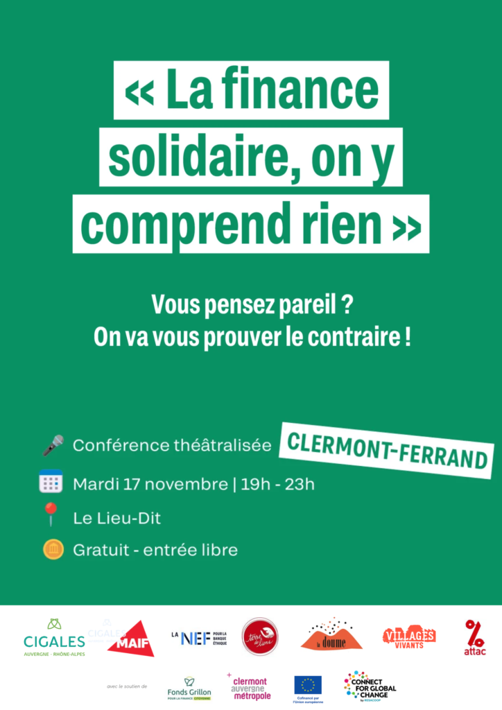« La Finance Solidaire, on y comprend rien » – Conférence théâtralisée