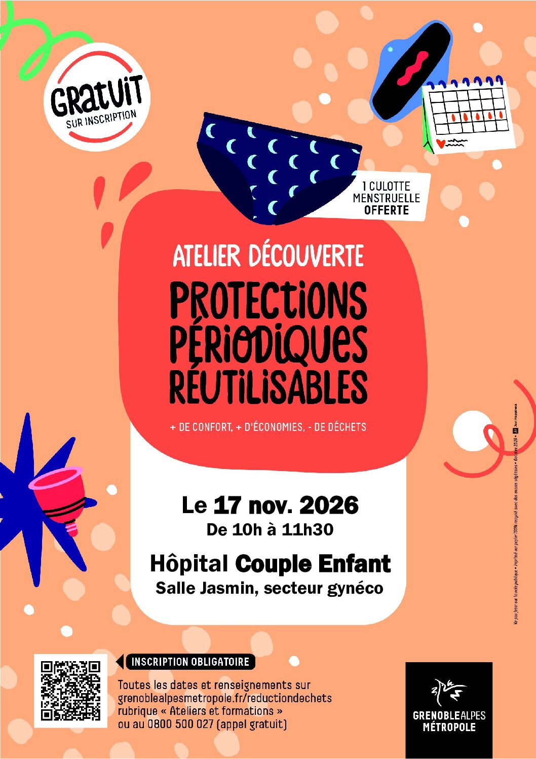 Atelier découverte des protections périodiques réutilisables