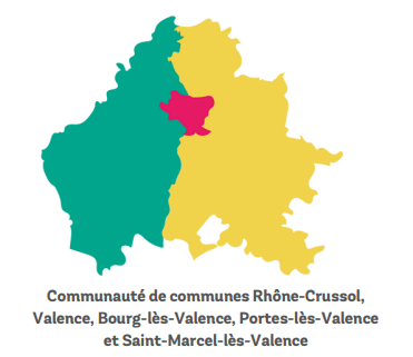 Territoires concern&eacute;s par la prime Conduent : Communaut&eacute; de commune Rh&ocirc;ne-Crussol, Valence, Bourg-l&egrave;s-Valence, Portes-l&egrave;s-Valence et Saint-Marcel-l&egrave;s-Valence